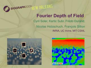 Fourier Depth of Field