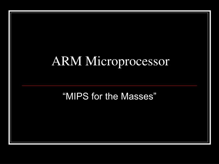 arm microprocessor