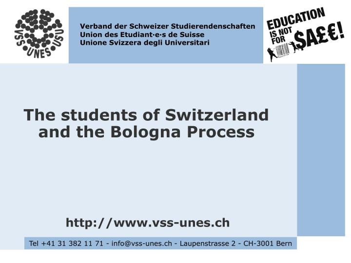 the students of switzerland and the bologna process