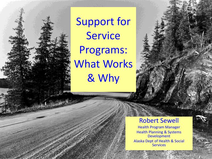 support for service programs what works why