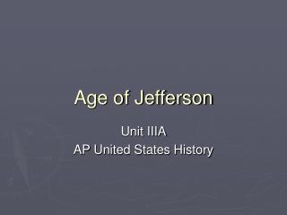 Age of Jefferson