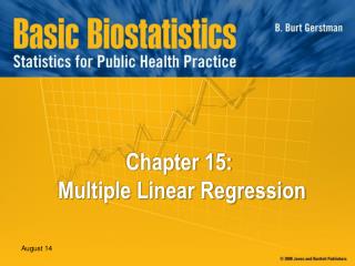 Chapter 15: Multiple Linear Regression
