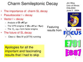 Charm Semileptonic Decay