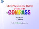 Future Physics using Hadron Beams with - slide 1