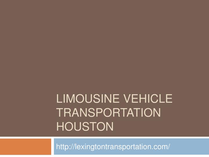 limousine vehicle transportation houston