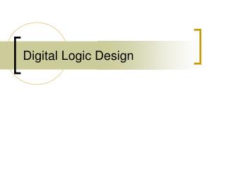 digital logic design