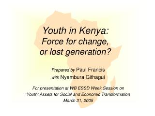 Youth in Kenya: Force for change, or lost generation?