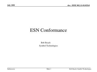 ESN Conformance
