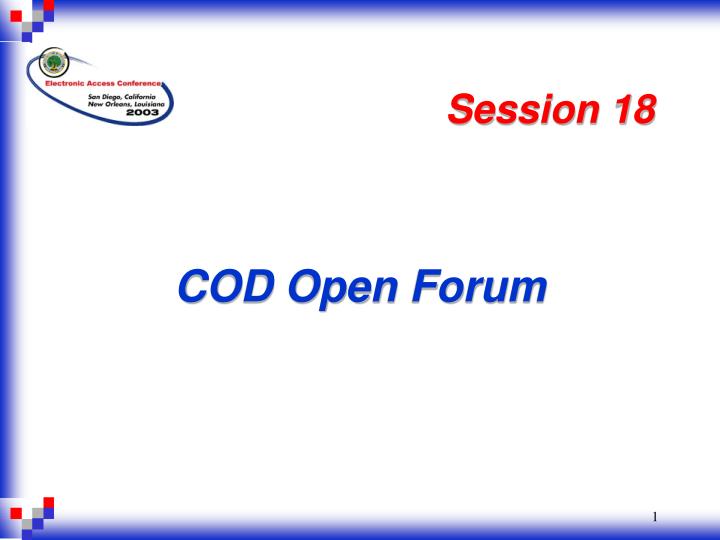 cod open forum