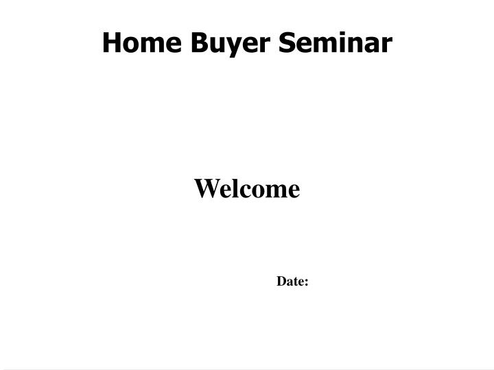 home buyer seminar