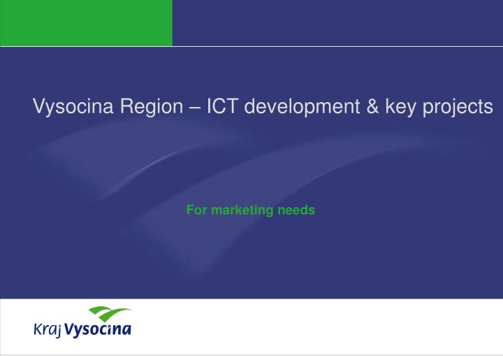 vysocina region ict development key projects