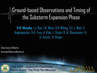 Ground-based Observations and Timing of the Substorm Expansion Phase