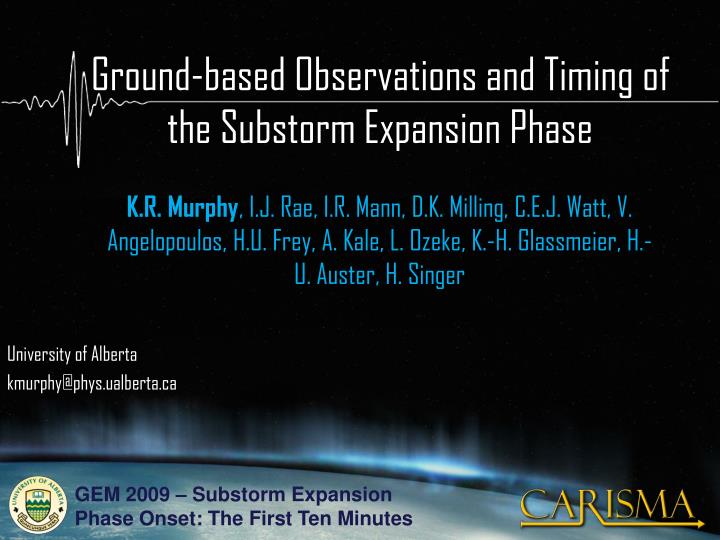ground based observations and timing of the substorm expansion phase