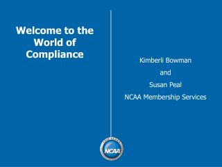 Welcome to the World of Compliance