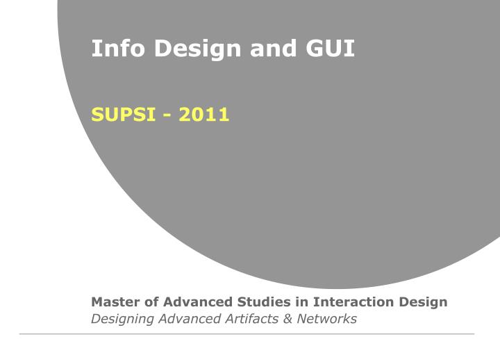 info design and gui