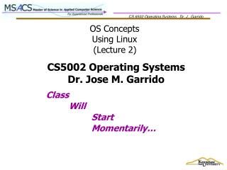 OS Concepts Using Linux