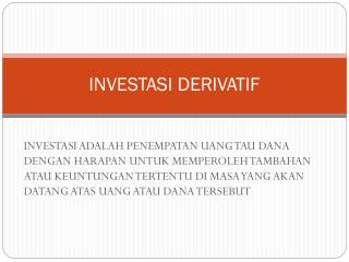 investasi derivatif
