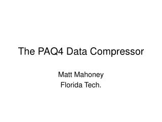 The PAQ4 Data Compressor