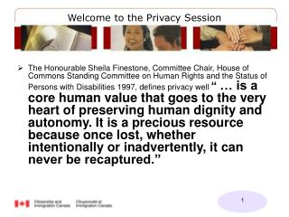 Welcome to the Privacy Session