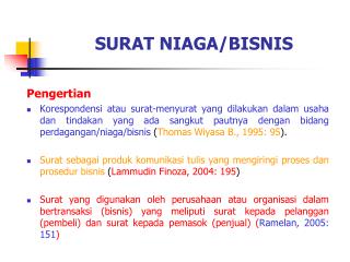 surat niaga bisnis