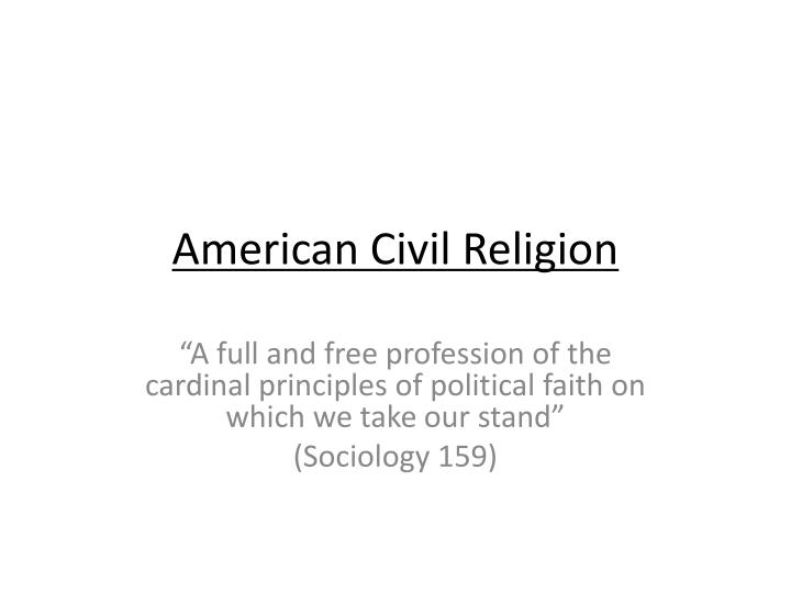 american civil religion