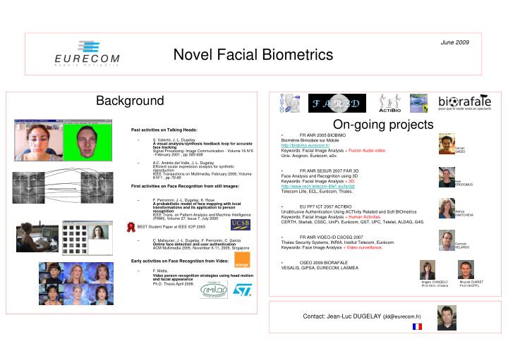 novel facial biometrics