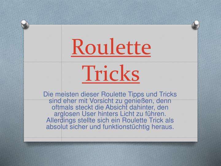 roulette tricks