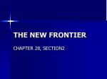 THE NEW FRONTIER - slide 1