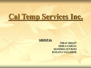 Cal Temp Services Inc.