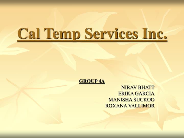cal temp services inc