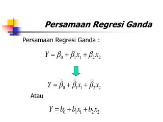 persamaan regresi ganda