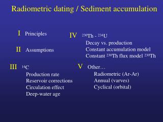 Radiometric dating / Sediment accumulation