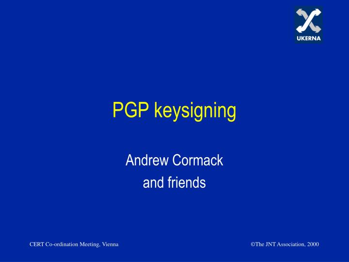 pgp keysigning