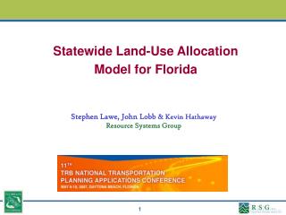 Statewide Land-Use Allocation Model for Florida