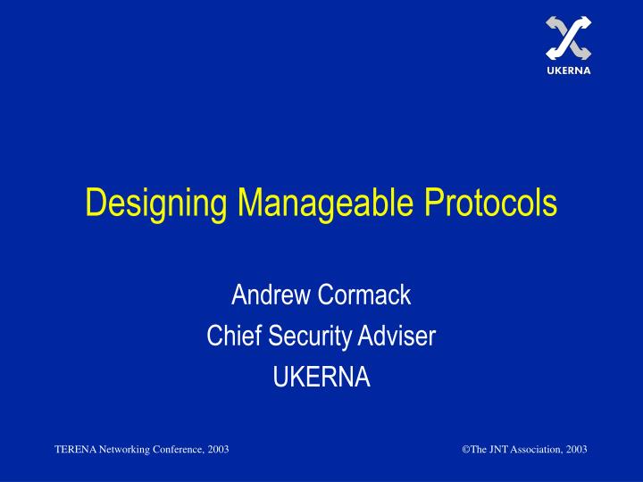 designing manageable protocols