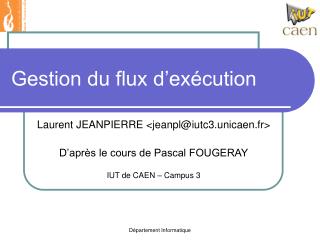 gestion du flux d ex cution