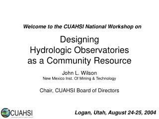 Designing Hydrologic Observatories as a Community Resource