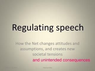 Regulating speech