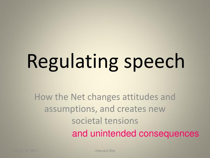 regulating speech