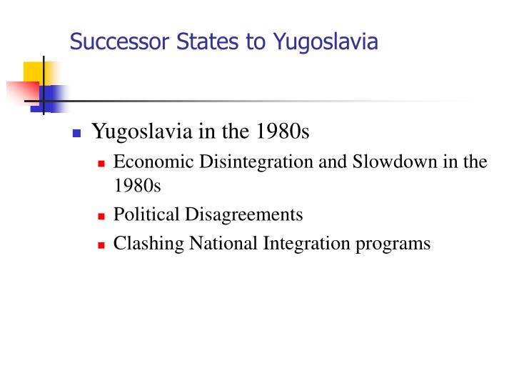 successor states to yugoslavia