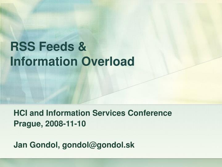 rss feeds information overload