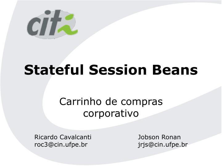 stateful session beans