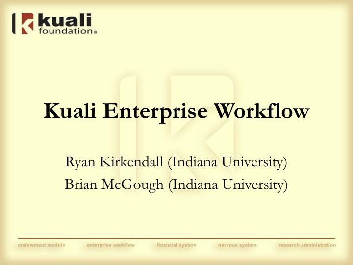 kuali enterprise workflow