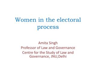 Women in the electoral process