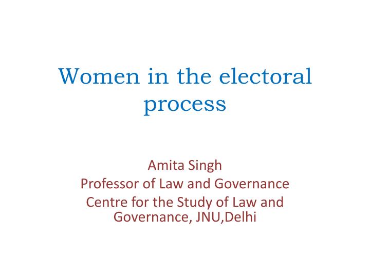 women in the electoral process