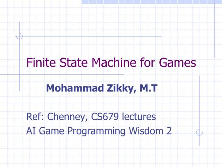 finite state machine for games