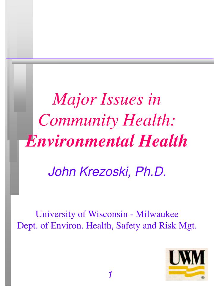 major issues in community health environmental health