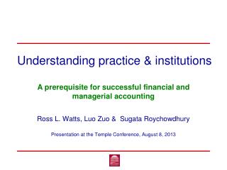 Understanding practice &amp; institutions