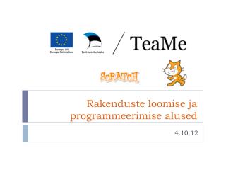 rakenduste loomise ja programmeerimise alused