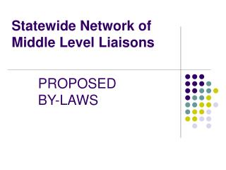 Statewide Network of Middle Level Liaisons